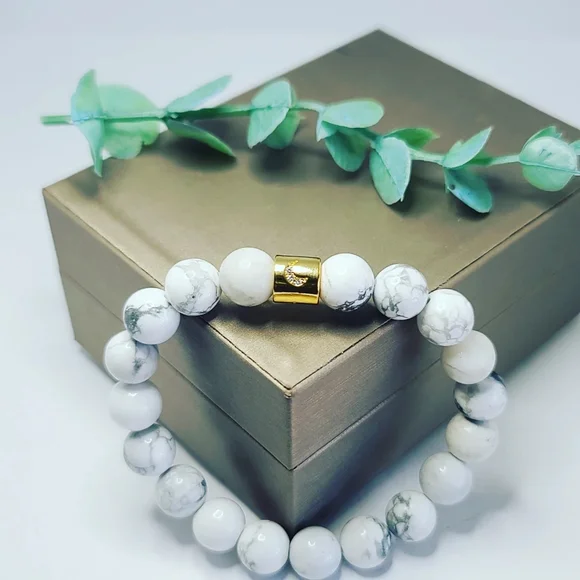 Howlite bracelet - Picture 4 of 5